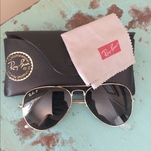Polarized Ray Ban aviator sunglasses